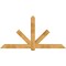 Ekena Millwork Kennewick Rough Sawn Timber Gable Bracket, Western Red Cedar, 96"W x 48"H x 6"D x 6"F, 12/12 Pitch GBW096X48X0606KEN00RWR - alternate 1